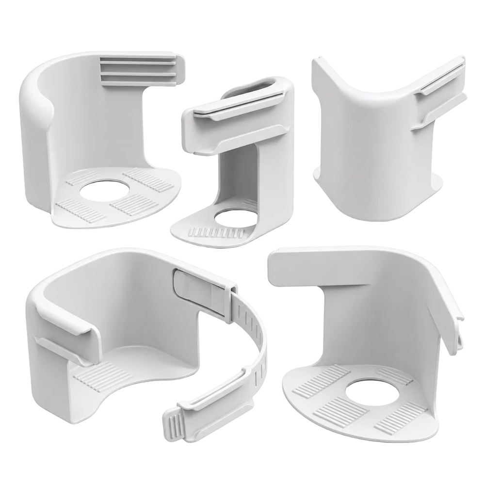 El set de 4 soportes BedLock Pro solo, completo.
