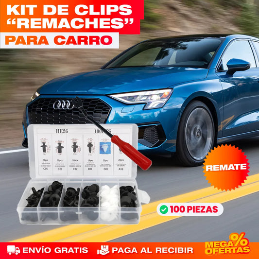 Clips Remaches para Carro – Repón los Clips Rotos del Tapizado · Kit x100